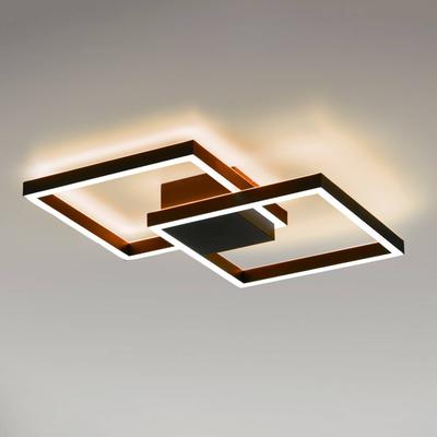 Q-Smart-Home Smart Home Deckenlampe Q-MARKO, dimmbar, schwarz, für Wohn- / Esszimmer, Aluminium, Modern, Smart Home Deckenlampe
