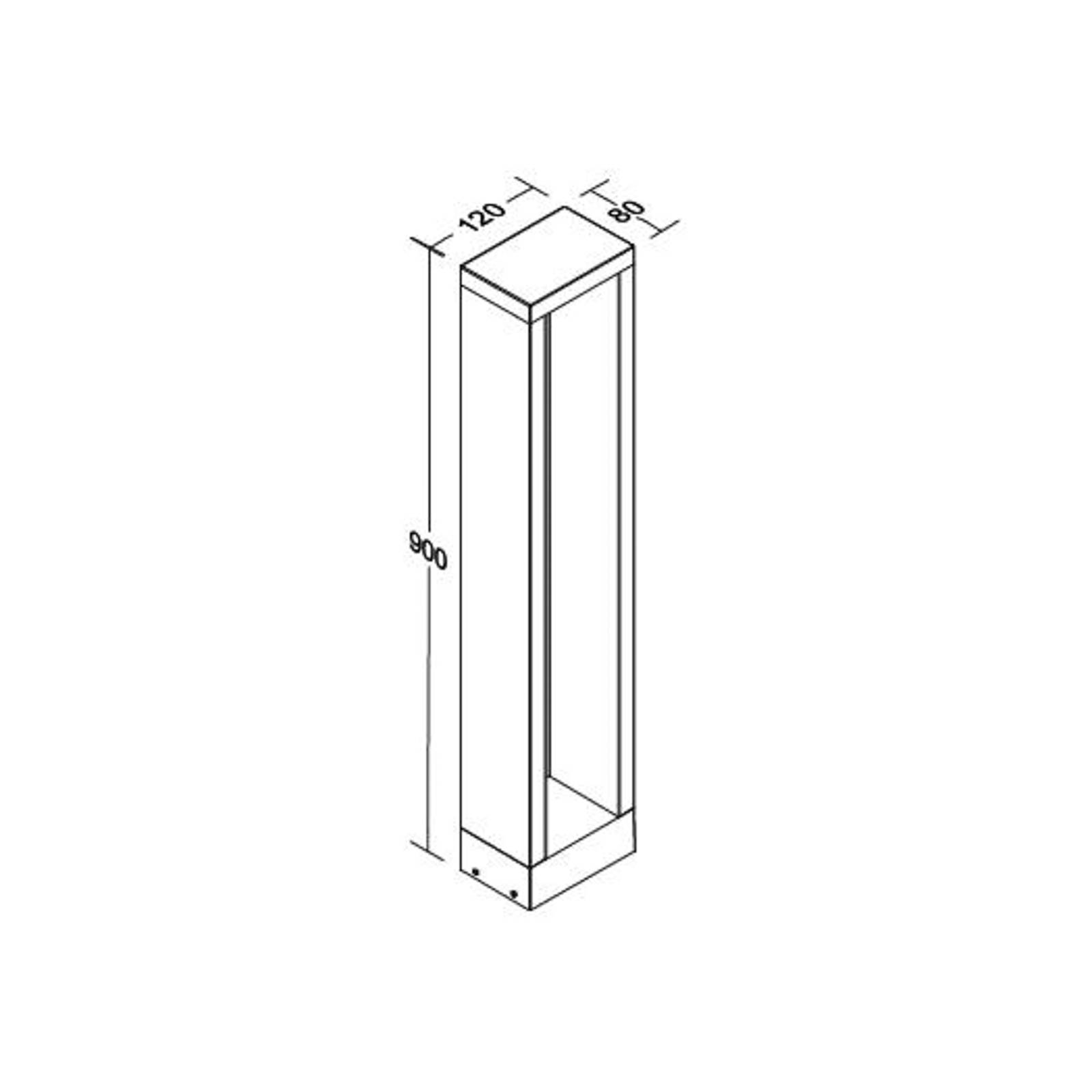BRUMBERG LED Wegeleuchte Addia, alu / grau / zink, Aluminium, Modern, LED Außenleuchte
