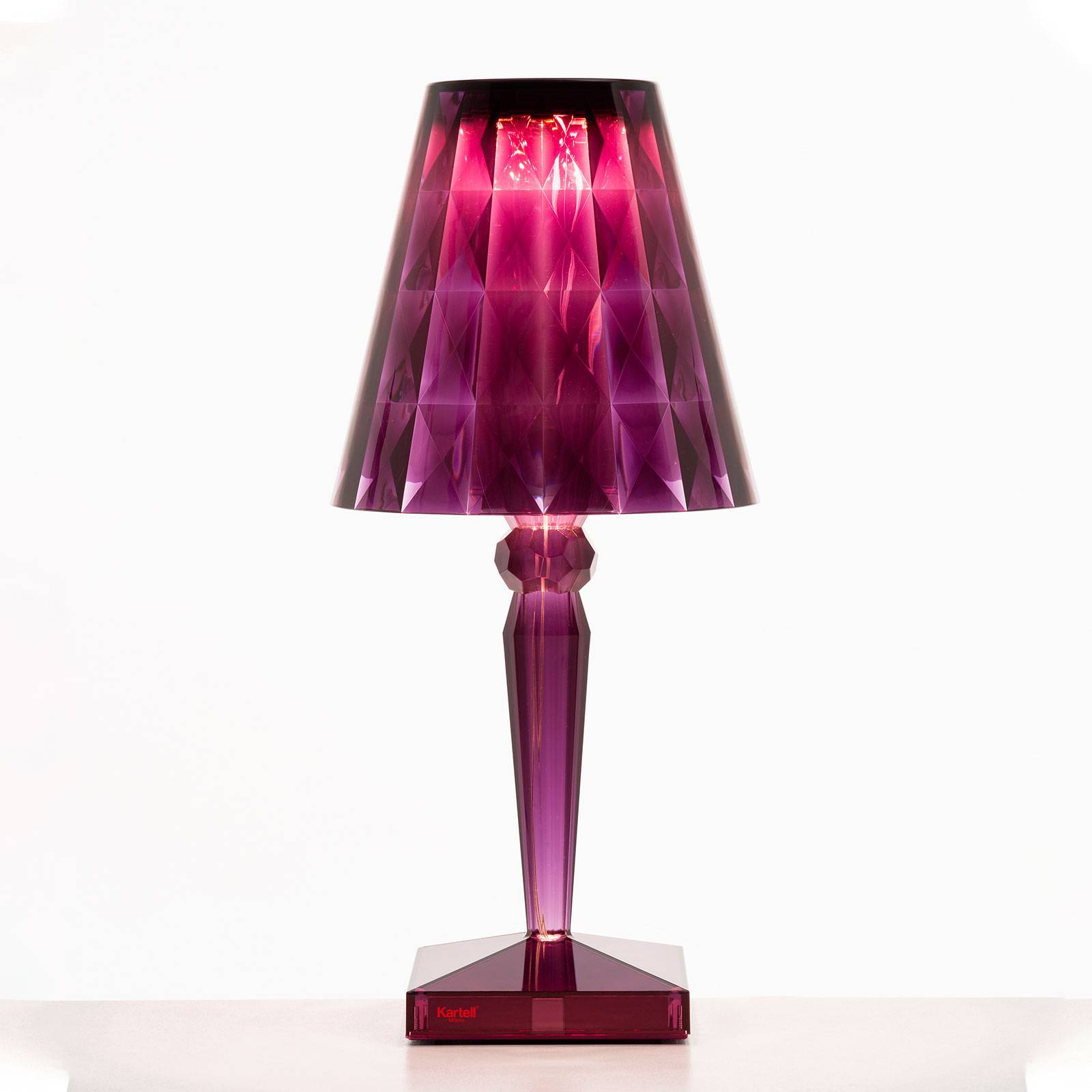 Kartell Design Tischlampe Big Battery, violett / pink / rose, Kunststoff, Design, Tischlampe