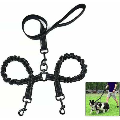 Doppelleine für 2 Hunde, Hundeleine, 360° verwicklungsfreie Doppel-Hundeleine, multifunktionale Image