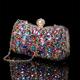 Per donna Ragazze Clutch Borsa da sera Borse a Mano Lega Set di 2 borsette Festa / Sera Addio al nubilato Ricevimento di matrimonio Glitter Cristalli Tinta unica Geometrico Strass Arcobaleno