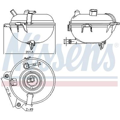 Nissens Ausgleichsbehälter, Kühlmittel [Hersteller-Nr. 996130] für Audi, Seat, Skoda, VW Image