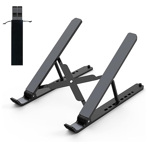 supporto per laptop da scrivania supporto regolabile per laptop pieghevole portatile supporto per laptop ventilato per notebook da 10-15,6 pollici