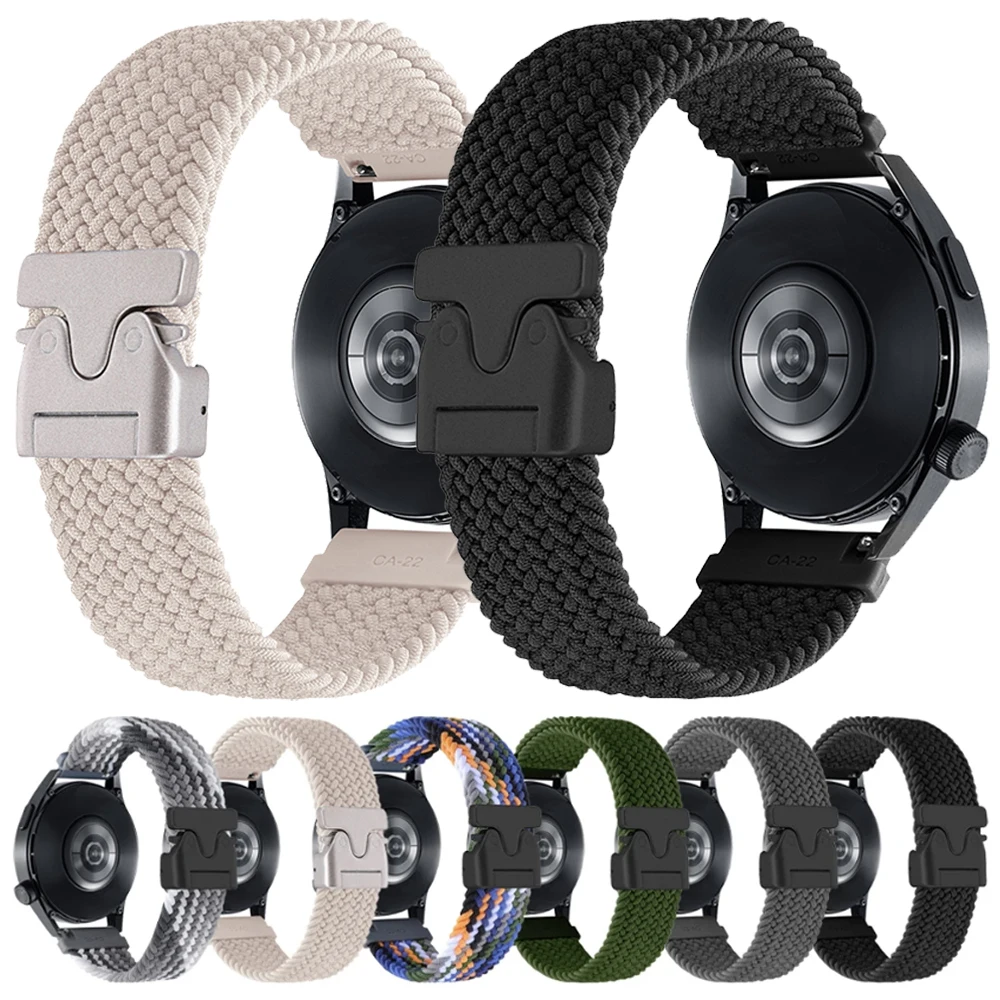 22 mm Correa für Fossil Gen 6 44 mm Gen6/gen 5 5e/Gen5 LTE 45 mm Uhrenarmband Ersatzarmband Armbänder elastisches geflochtenes Armband Image