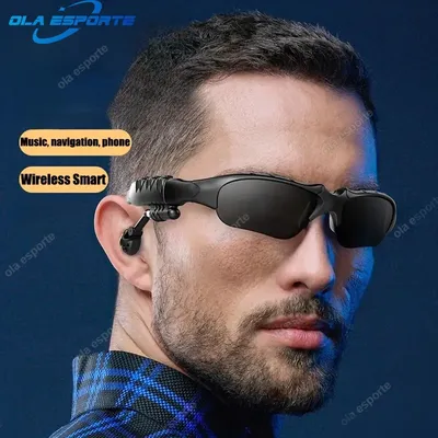Intelligente Brille Bluetooth 5.0 Outdoor-Sport Radfahren Surround Sound Kopfhörer Hören Sie Musik Anruf Polarisierte Reiten Sonnenbrille AI Image