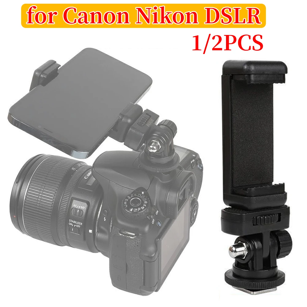 Kamera Blitzschuh Telefon Stativ Mount Adapter Handy Clip Halter Monitor Flexible Stativ Adapter für Canon Nikon Sony DSLR Image
