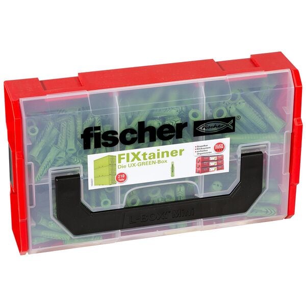 fischer Universaldübel-Sortiment »FixTainer - UX-Green-Box« 210 Stück grau Image