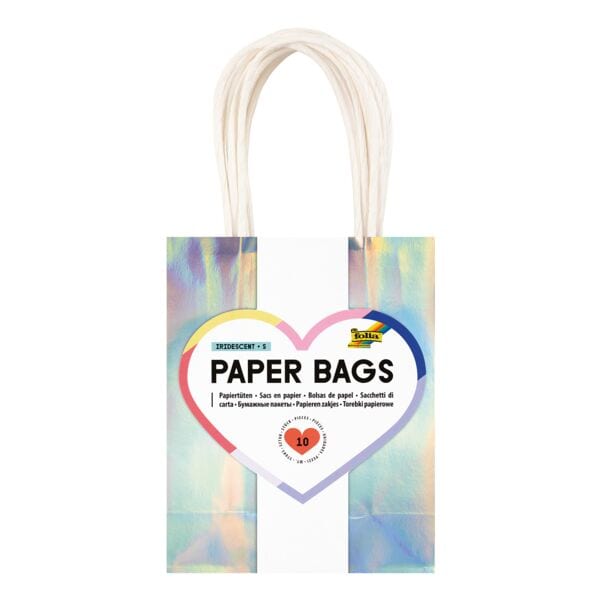 folia 10er-Pack Papier-Tragetaschen »Irideszenz« Größe S Image