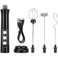 SNQ - Schiumatore elettrico per latte, schiumatore per latte ricaricabile tramite usb e mini frusta