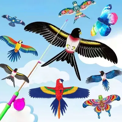 30 Meter Eagle Kite Line Large Eagle Flying Bird Kites Children Gift Cartoon Kite Family Trips