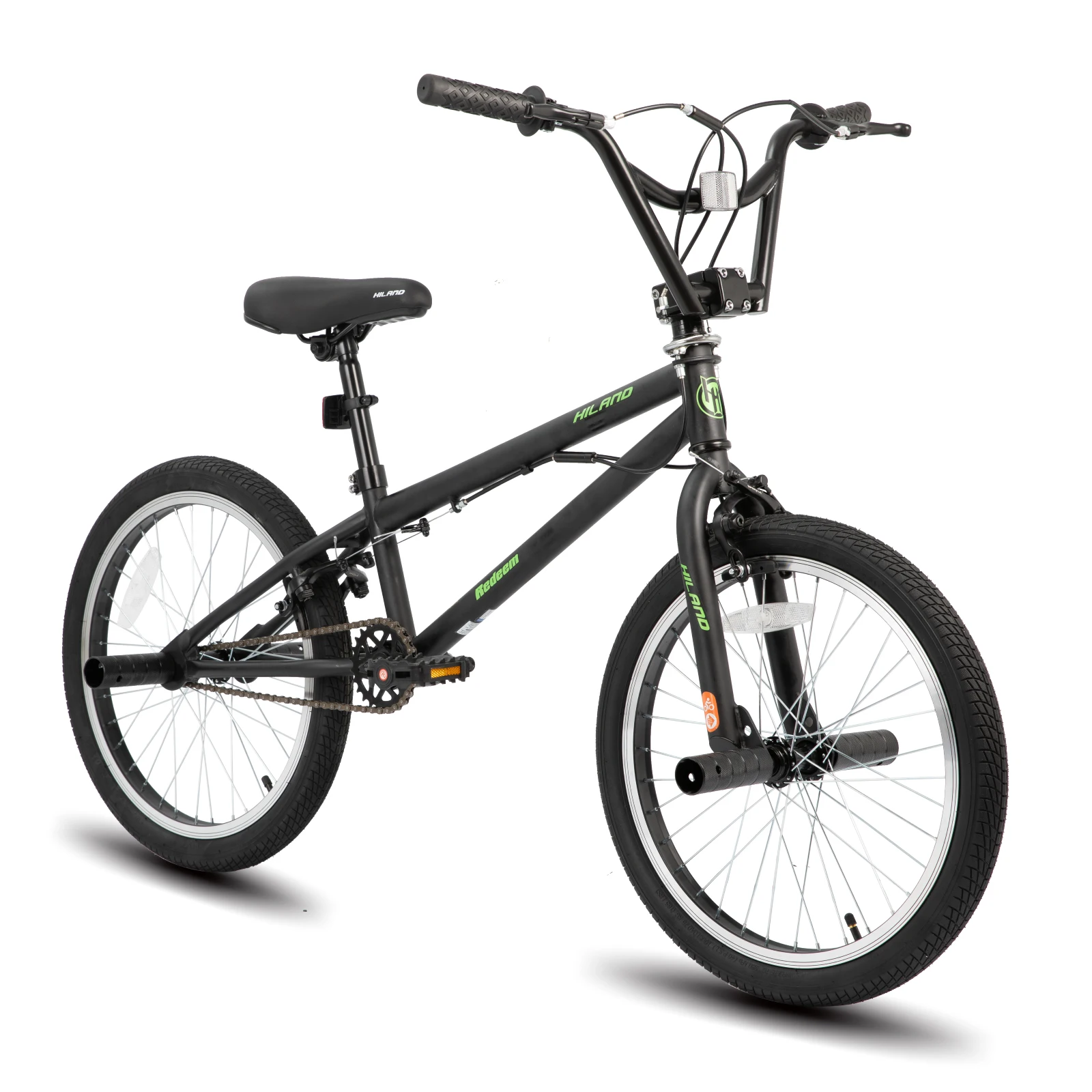 Bicicletta BMX per bambini Freestyle da 20 pollici Hiland, livello principiante ai ciclisti avanzati con giroscopio a 360 gradi e 4 picchetti, bici per bambini per ragazzi e ragazze