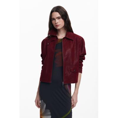 Shiny faux leather jacket