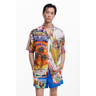 Short-sleeve postcard shirt