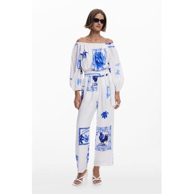 Postcard print jumpsuit