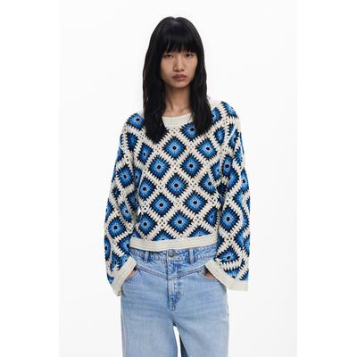 Multicolor crochet sweater