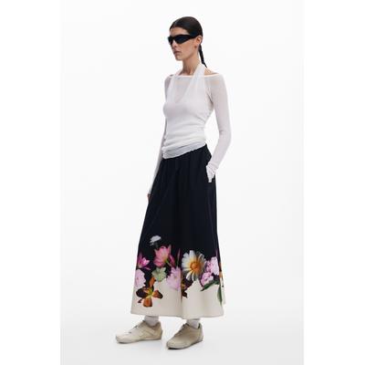 Floral midi skirt
