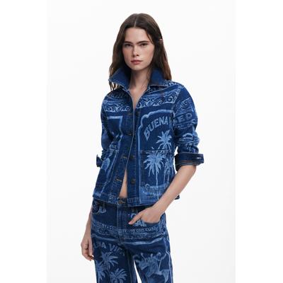 Palm tree denim jacket
