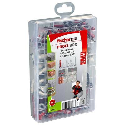 OTTO Office Dübel- und Schrauben-Sortiment »Profi-Box - DuoPower + EasyHook + S A2 2K« 128 S grau Image