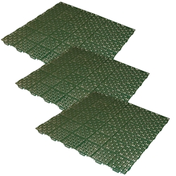 WellHome Marte Pack 3 Fliesen für Terrasse 55,5x55,5 cm Drainage-Effekt in Grün Image