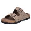 Pantolette RIEKER, Herren, Gr. 42, braun (hellbraun), Veloursleder, klassisch, Schuhe, Sommerschuh, Strandschuh, Hausschuh mit bequemem Fußbett