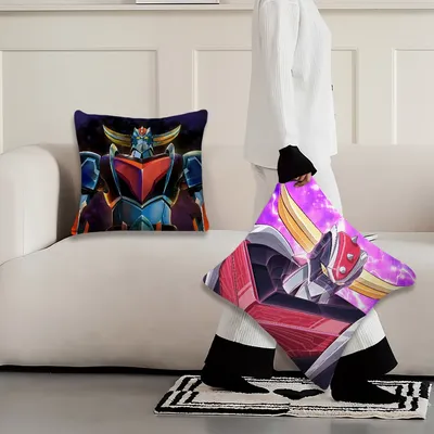 Grendizer U U-Ufo R-Robot G-Goldrake Kissenbezug Wohnzimmer Kopfteil Büro Schlafzimmer Kissen Sofa Image
