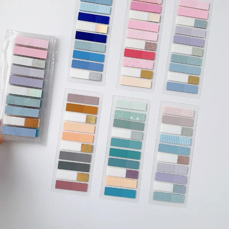 200 Blatt transparente Haftnotizen, selbstklebende, transparente Kawaii-Lesezeichen, Anmerkungen, Bücher, Seitenmarkierung, Schreibwaren Image