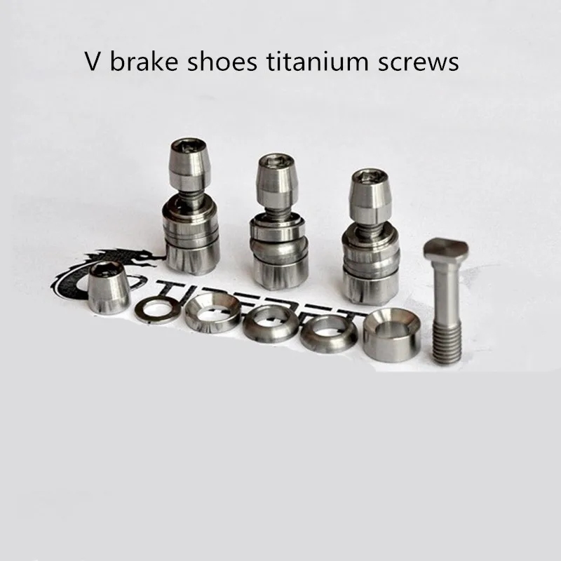 Faltrad rennrad MTB fahrrad bremsbelag titanium schraube installation V bremse schuhe titanium schraube V bremse bolzen upgrade
