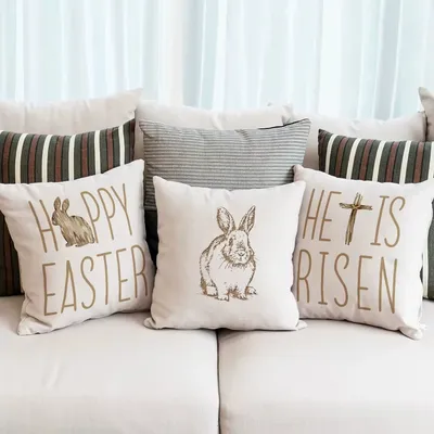 Ostern Kissenbezug Hase Kreuz Muster Kissenbezug Ostern Sofa Heimdekoration. Image
