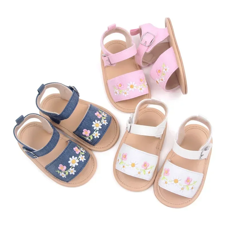 Neugeborenen Kleinkind Baby Schuhe Blumenmädchen Baby Krippe Sandalen Prinzessin Blumen Weiche Sohle Baby Schuhe Erste Wanderer