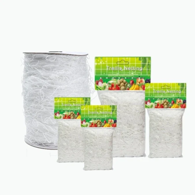 Garten-Polyester-Pflanzenspaliernetz, Mesh, Klettern, Hydrokultur-Netz, A-Rahmen, Wachstumsnetz zum Klettern von Pflanzen, Gemüse, Früchten Image