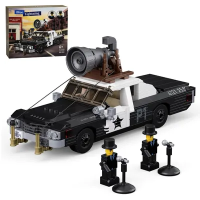 MOC Classic Movie Vehicle Blues Mobiles Pickup Truck Auto Baustein Set Bluess Brotherss Supercar Image