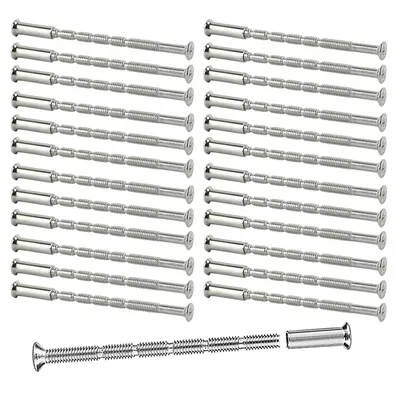 25 Pcs/set Door Handle Screws Set Door Handle Bolt Through Fixings For Door Handle Roses Knobs Door Lock Metal Screws Hardware