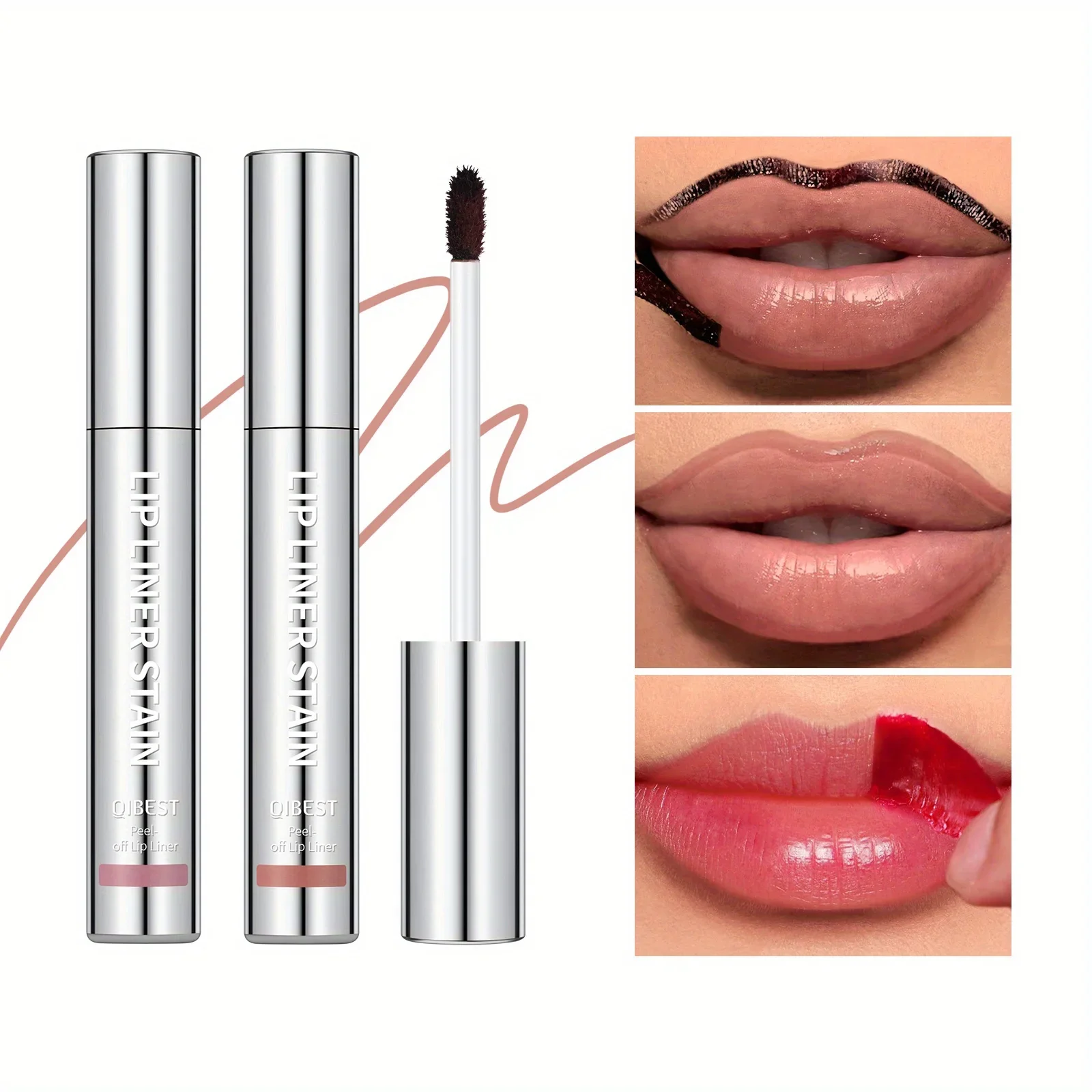Peel Off Lip Stain. Langlebiges, mattes Lippentattoo, übertragendes, mit Lippenflecken angereichert, für alle Hauttypen. Image