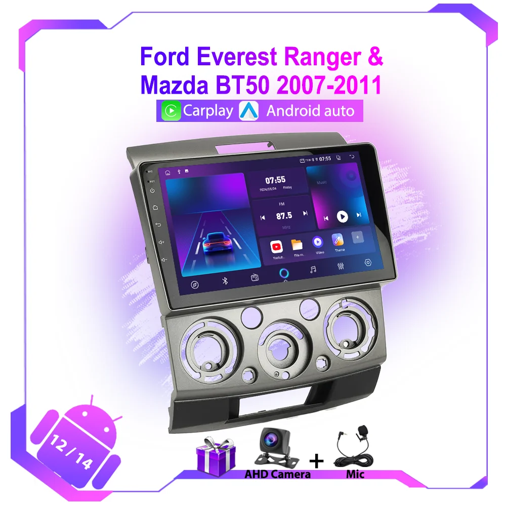 Android autoradio multimedia player für mazda bt50 BT-50 bt 50 j97m 2006 2007 2008 2010 4g gps dvd dsp 2 din bt carplay hea dunit