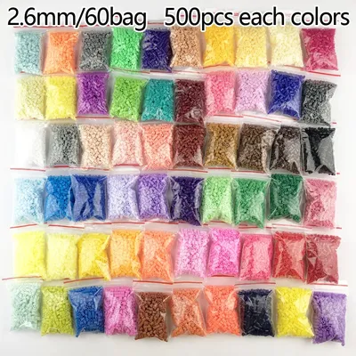 2,6mm 20-80 Farben Kinder Hama Perlen Pupukou Perler Eisen Perlen DIY Puzzles hochwertige Sicherungs perlen handgemachtes Geschenk Spielzeug Image