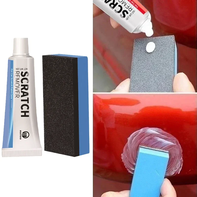 Auto NEUE Kratzer Entferner Auto Polieren Paste Mit Schwamm Auto Körper Malen Pflege Entfernen Kratzer Reparatur Gebrochene Farbe Glatte Auto Körper Image