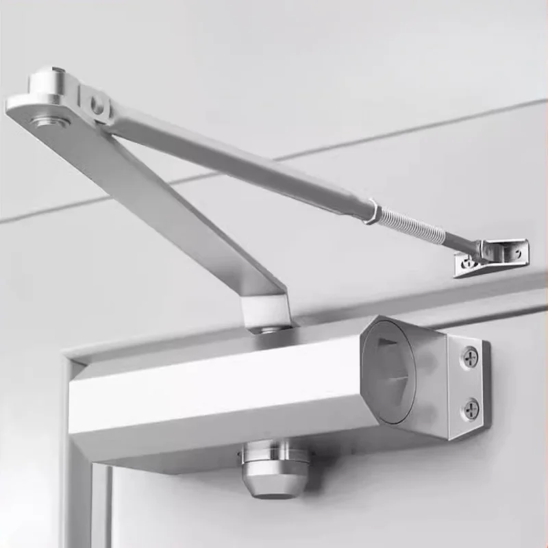 Automatischer Türschließer mit hydraulischem Puffer, 40 kg bis 60 kg, einstellbare Geschwindigkeit, Türschließausrüstung, stumm, sanft schließende Türbeschläge