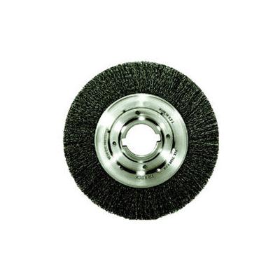 Weiler Medium-Face Crimped Wire Wheel, 6 in D x 1 in W, .0118 in Steel Wire, 6,000 rpm (804-06070) Each