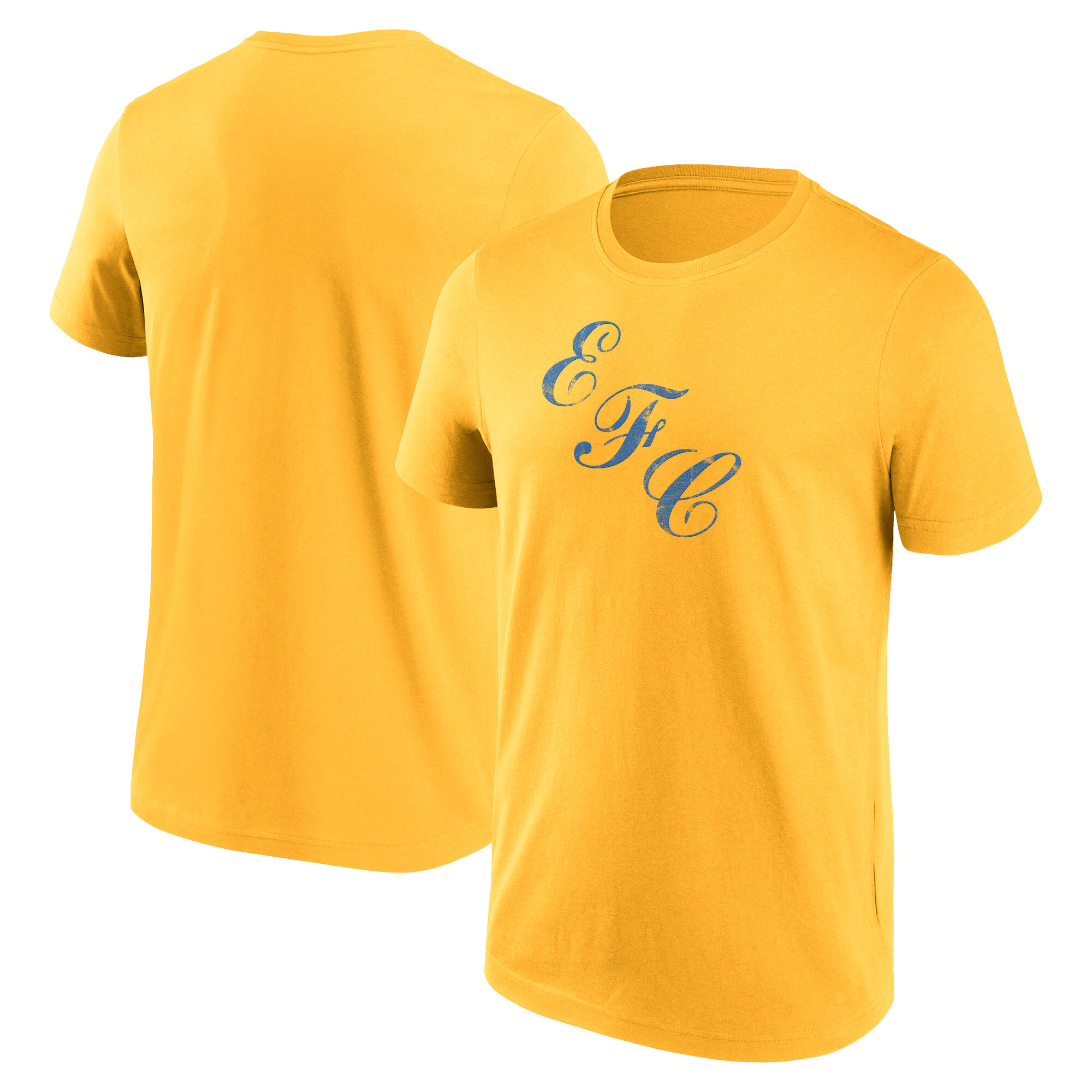 Everton Distressed Retro Graphic T-Shirt – Gold – Unisex Image