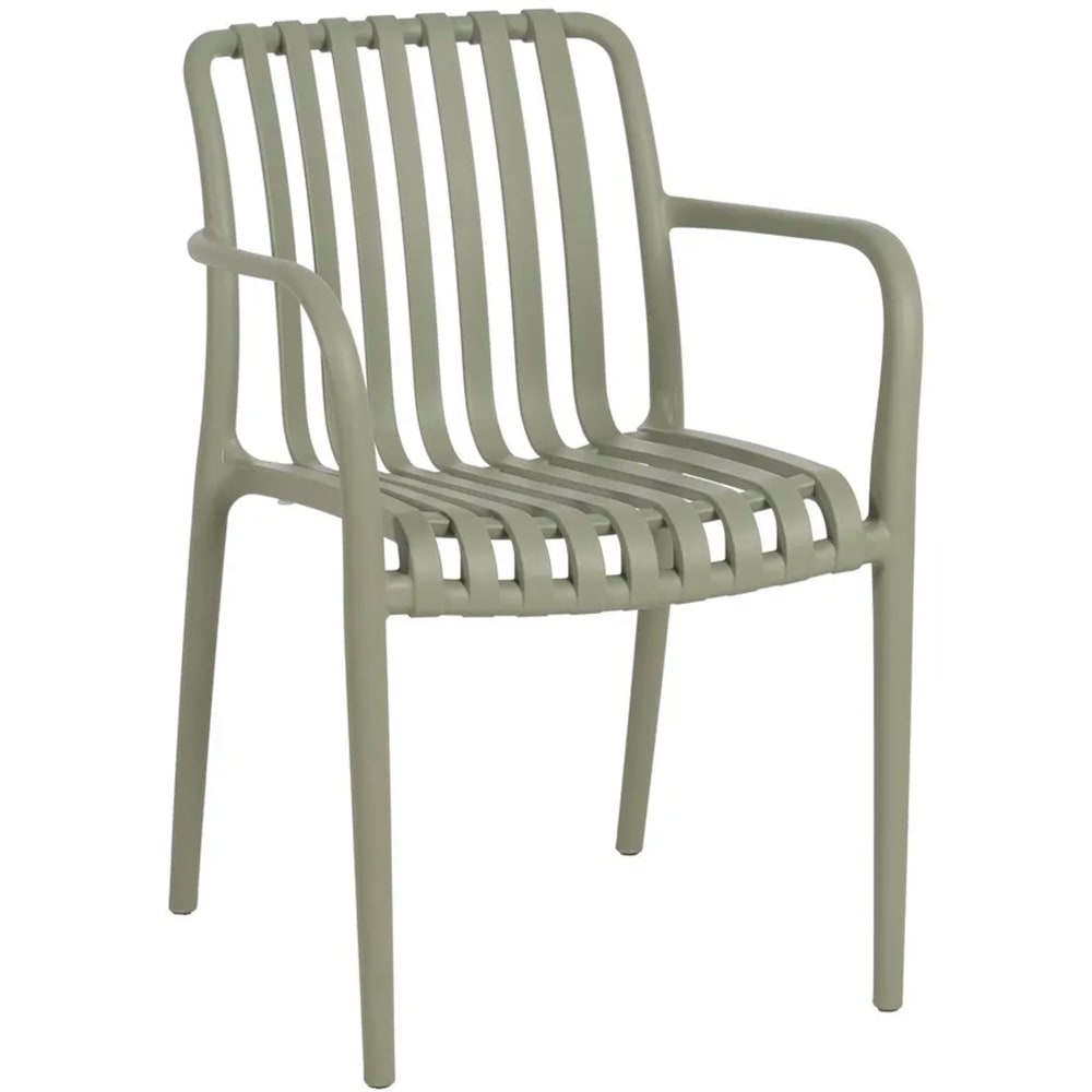 Fauteuil de jardin en polypropylène vert 56x57x81cm