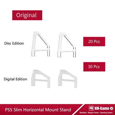 10/15 Set Horizontal Feet Placement Bracket Holder For PS5 Slim Console Horizontal Holder Bracket