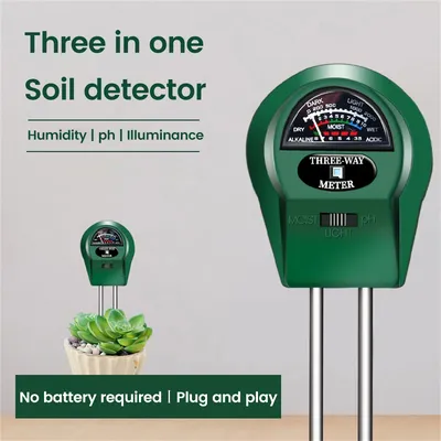 3 In1 Moisture Sunlight PH Meter Soil Water Acidity Humidity Light PH Test Garden Plants Flowers
