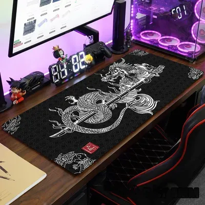 Dragon Large Gaming Mousepad XXL Keyboard Gamer Mousemice Pad Speed Non-slip base Desk Mat Anime