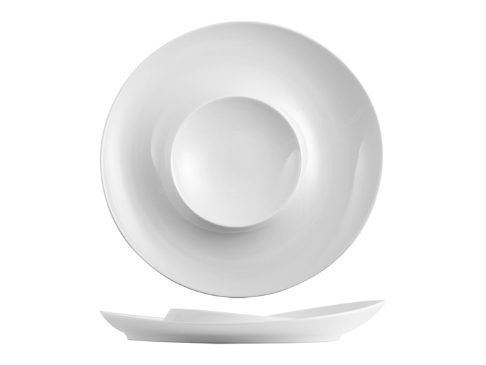 Weißes Porzellan hotellerie Auswahl Teller 26x26x3,8h cm Image