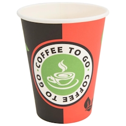 DELUKE® Coffee To Go Pappbecher 1000 Stück - 300ml Einwegbecher Kaffeebecher To Go Getränkebecher Pappe Becher Einweg Teebecher Partybecher