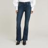 Bootcut-Jeans G-STAR "3301 Flare Wmn", Damen, Gr. 27, Länge 30, blau (worn in icy blau), Denim/Jeans, Obermaterial: 99% Baumwolle, 1% Elasthan, casual, bootcut fit, Jeans