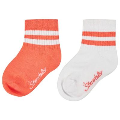 Sterntaler - Kid's Kurz-Socken DP Coolmax Rippe - Multifunktionssocken 31-34 | EU 31-34 weiß/rot Image