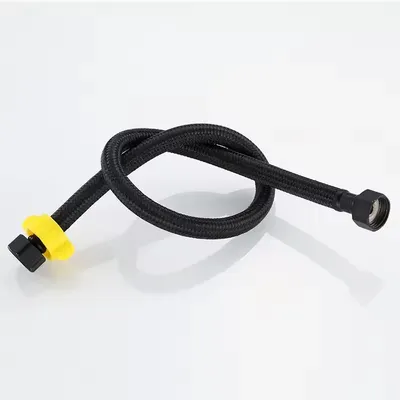 New G1/2" Black Nylon Water Inlet Hose Faucet Hose Water Heater Pipe Toilet Connection Kitchen Bathroom Hose All Black Tube