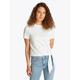 T-Shirt TOMMY HILFIGER "KNOT BOAT-NK SS TEE", Damen, Gr. M (38), beige (ecru), Single Jersey, Obermaterial: 100% Baumwolle, unifarben, casual, normal hüftlang, Rundhals, Kurzarm abgesteppt, Shirts, in asymmetrischer Form