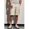 Bermudas STREET ONE MEN, Herren, Gr. 30, sandstone beige, Web, 98% Baumwolle, 2% Elasthan, unifarben, casual, gerade kurz, Hosen, mit seitlichen Einschubtaschen